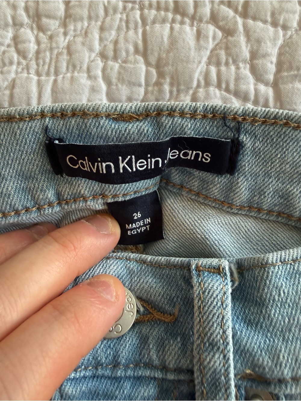 Calvin Klein High-Rise Light Blue Denim Jeans